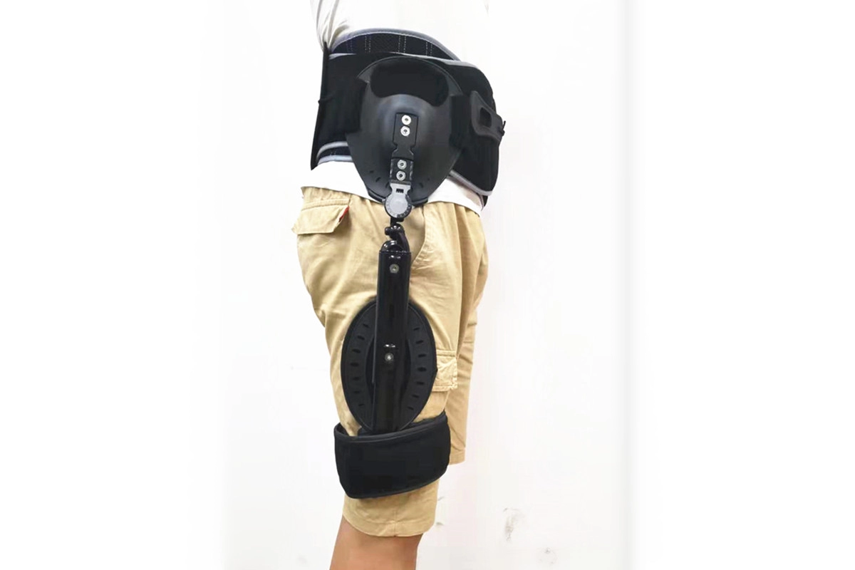 Abducción de cadera articulada con cinturones LSO y sistema ROM para aparatos ortopédicos para piernas y muslos