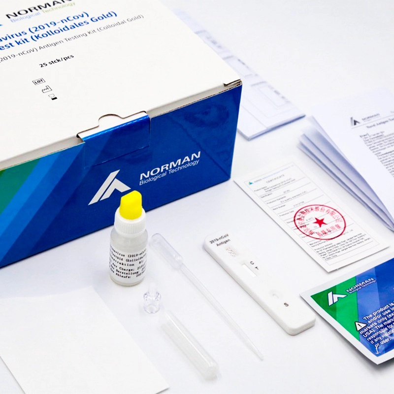 Nuevo coronavirus (2019-nCoV) Kit de prueba de antígeno de saliva de papel (oro coloidal)