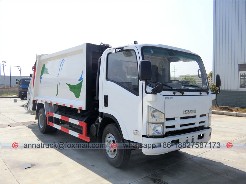 8CBM ISUZU Waste Compactor Truck-Left Front