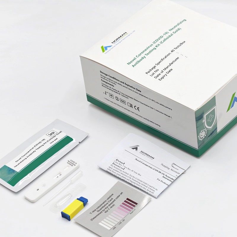 Nuevo kit de prueba de anticuerpos neutralizantes para coronavirus (COVID-19) (oro coloidal)