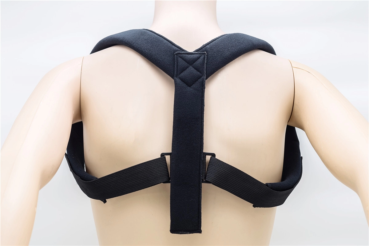 Soporte de clavícula ajustable, tirantes de cinturón de clavícula de la parte superior de la espalda espinal para corrector de postura