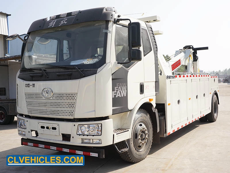 Línea integrada FAW de 8 toneladas de grúas para camiones de auxilio