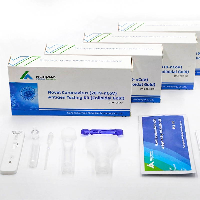Nuevo kit de prueba de antígeno de coronavirus (2019-nCoV) (oro coloidal)