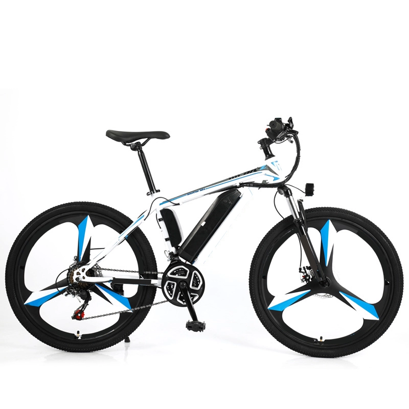 Bicicleta eléctrica de 26 pulgadas, 36v, 350w, 10ah, batería de litio oculta, marco de acero de alto carbono, freno de disco, bicicleta eléctrica