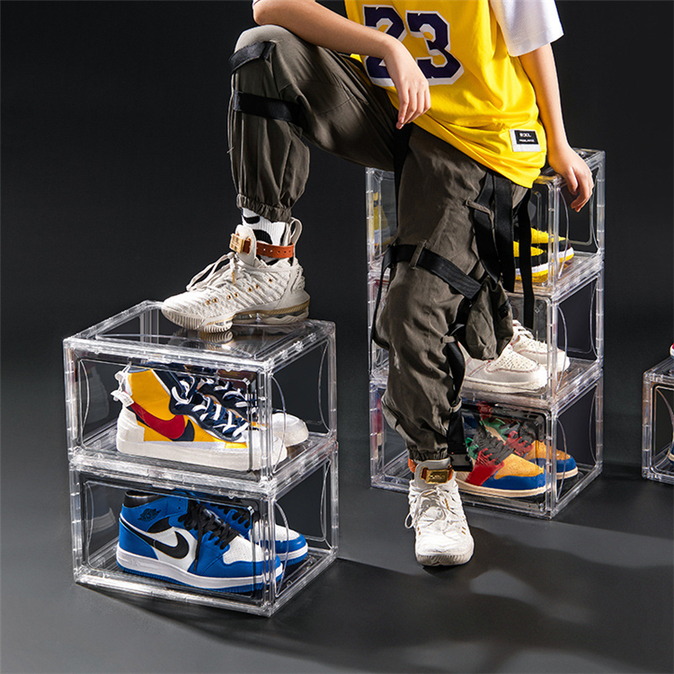 acrylic shoe box stackable