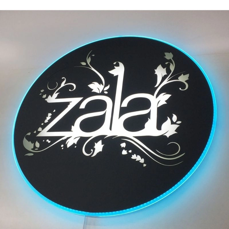 Letrero iluminado de acrílico retroiluminado 3D personalizado para tienda