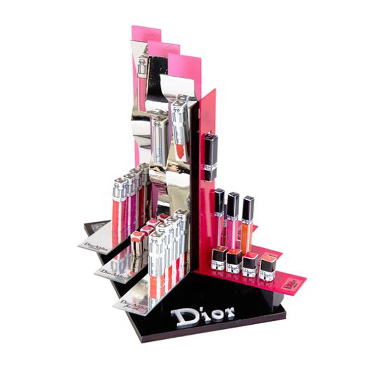 Soporte de exhibición de maquillaje de alta calidad personalizado cosmético Utilizado para exhibir soporte cosmético acrílico