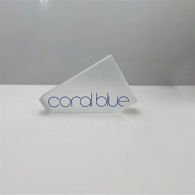 Signos de logotipo de plexiglás esmerilado de negocios de empresa 3D personalizados