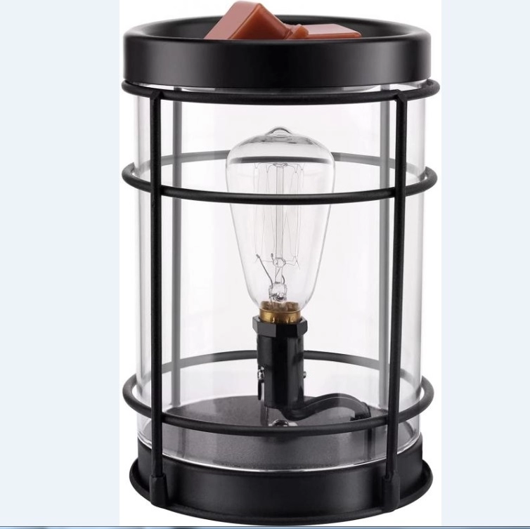 Quemador calentador de velas de metal estilo Edison para cubos de cera