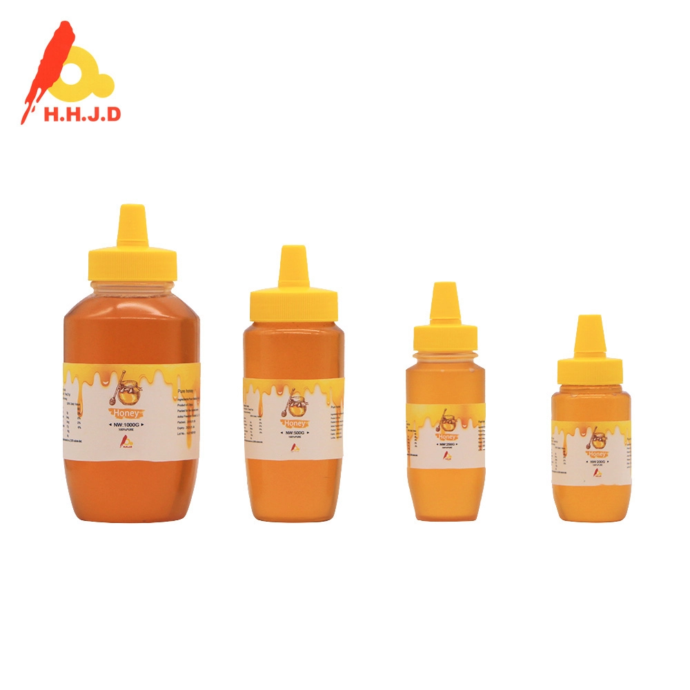 Botella de venta al por menor de miel Vitex natural sin aditivos
