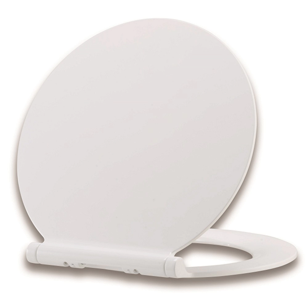 Tapa de inodoro redonda circular Tapa de asiento de inodoro blanco urea con cierre suave