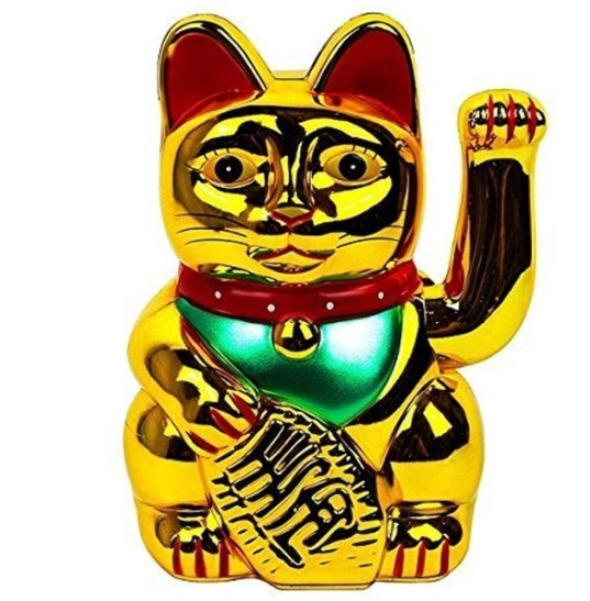 Cerámica Maneki Neko Lucky Fortune Cat con brazo que agita
