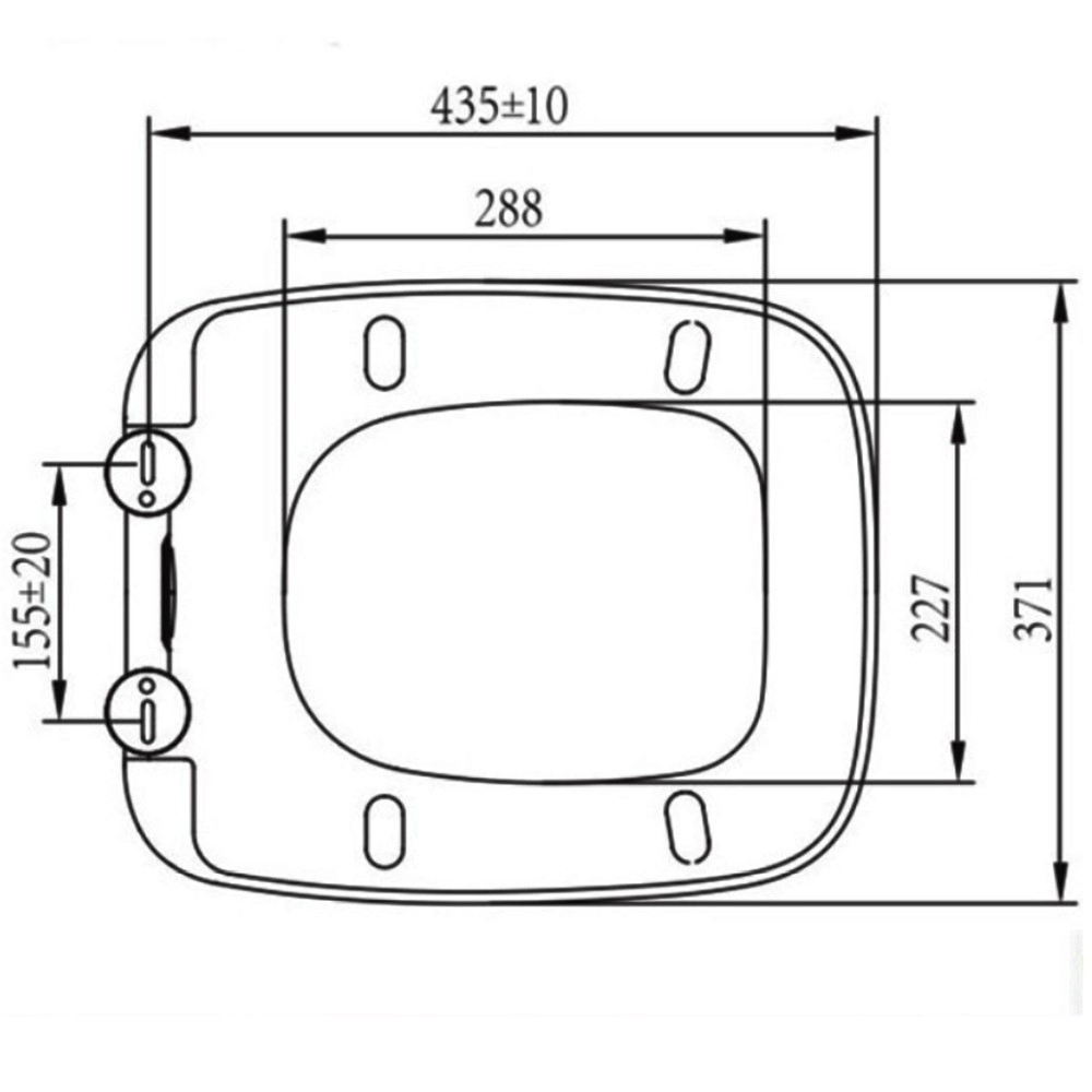 Asiento de inodoro termoestable con borde afilado y cierre suave, cubierta de asiento de inodoro con forma cuadrada