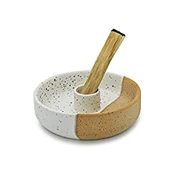 Soporte de incienso de cerámica hecho a mano para palos de Palo Santo