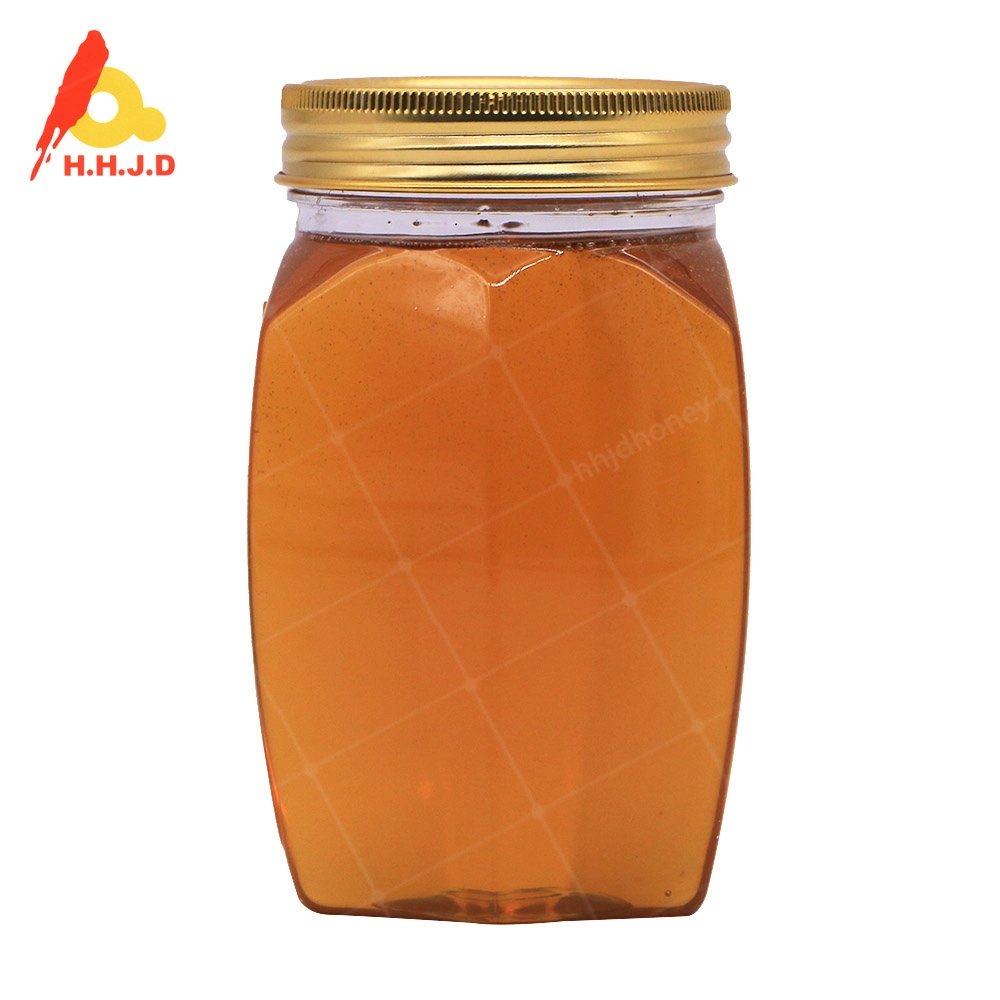 Botella de plástico hexagonal de 500 g Miel multiflor natural pura