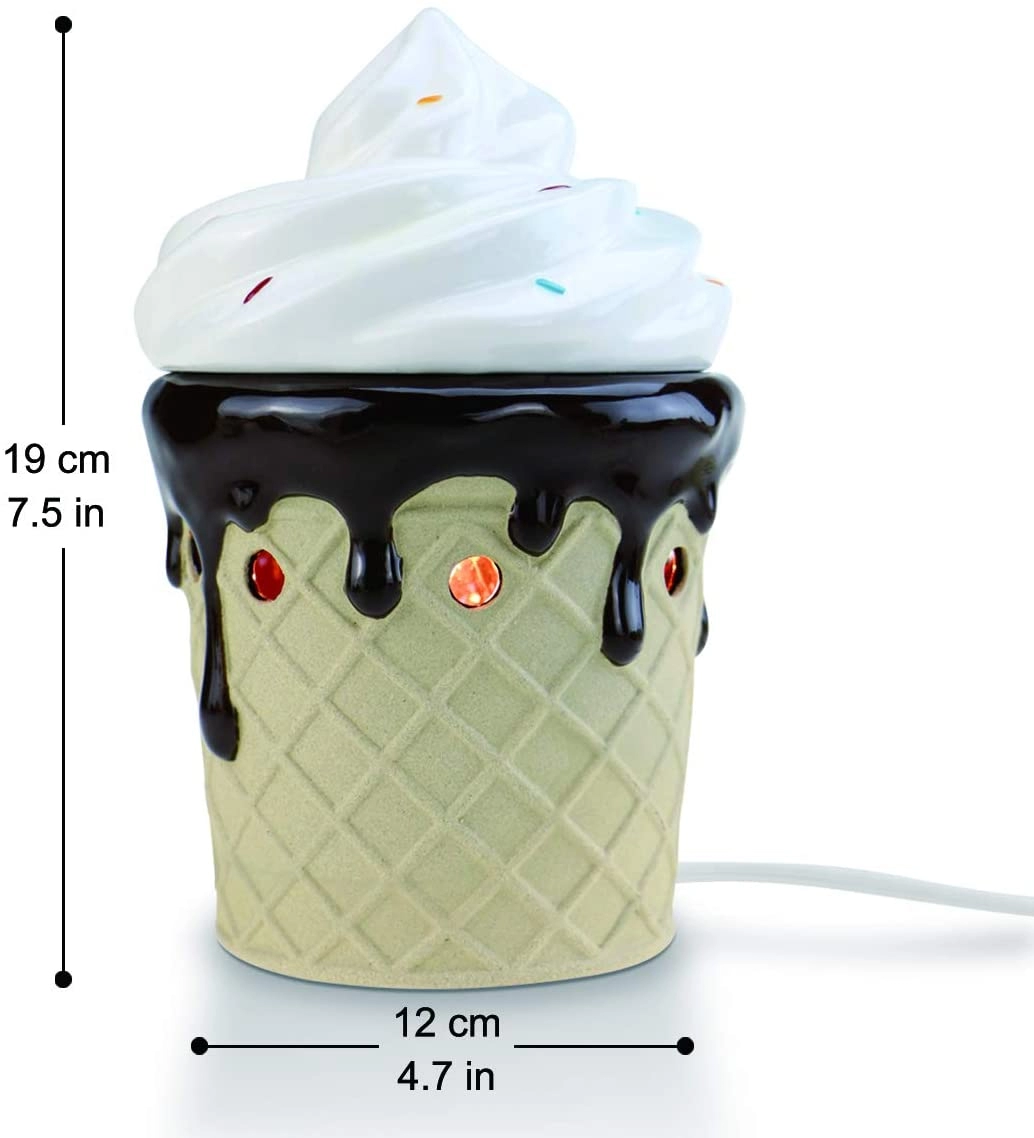 Difusor casero eléctrico del calentador del derretimiento de la cera de la fragancia del helado con el plato desprendible