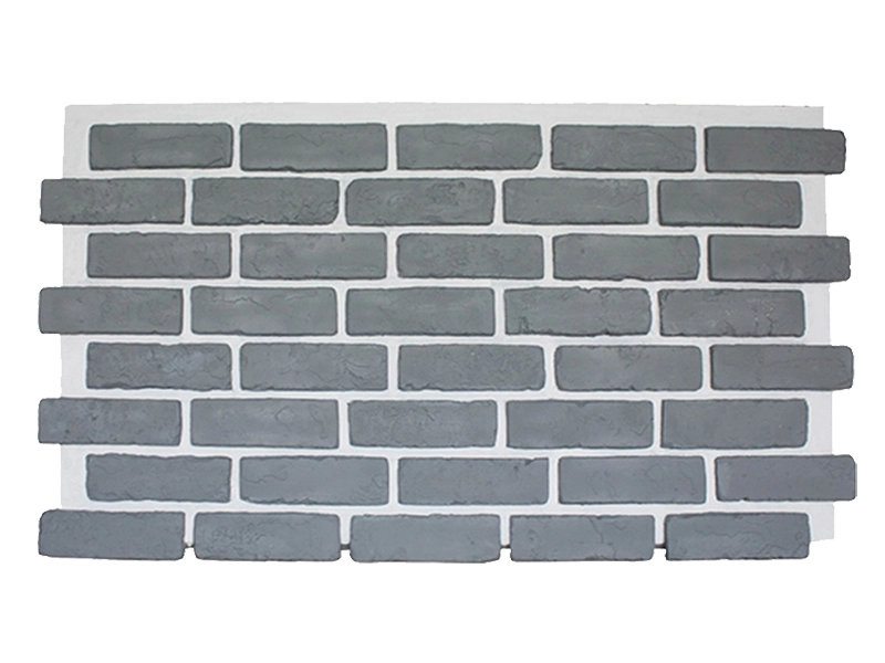 Panel de pared de ladrillo falso de fácil instalación gris
