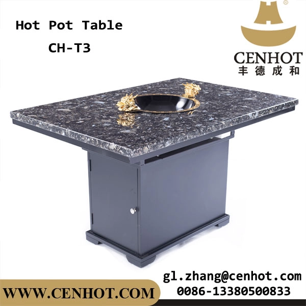 Mesa de olla caliente de restaurante de mesa de mármol de alta calidad CENHOT