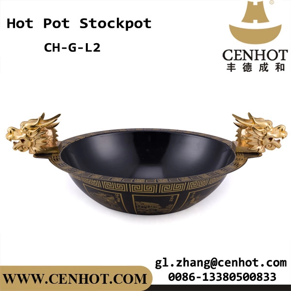 CENHOT Dragon Head Hot Pot ollas con capa de esmalte