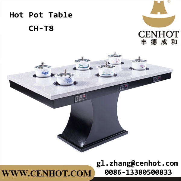 Mesa de ollas calientes CENHOT incorporada para uso en restaurantes
