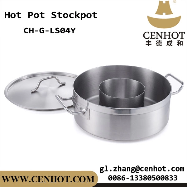 Utensilios de cocina de olla caliente china para restaurante CENHOT con dos gustos