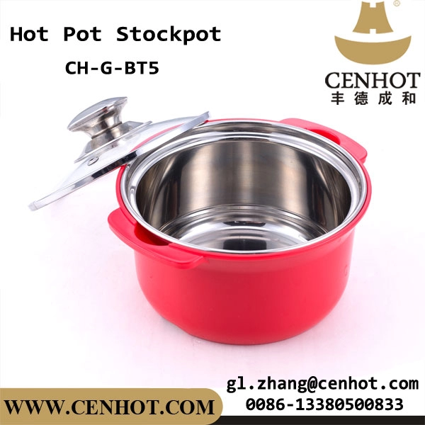 CENHOT Mini olla caliente china Utensilios de cocina Juego de ollas calientes de acero inoxidable colorido