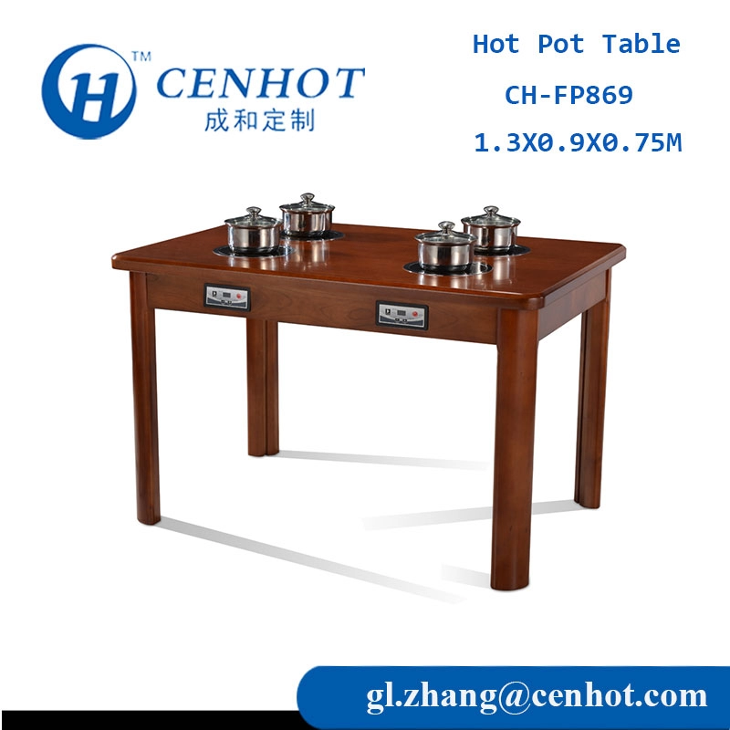 Mesas de ollas calientes de madera,fabricantes de mesas de ollas calientes cuadradas - CENHOT