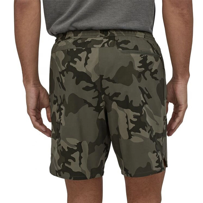 Pantalones cortos para correr con estampado de camuflaje transpirable para hombres