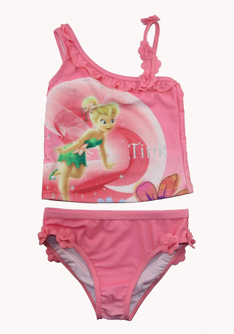 Traje de baño Tankini de dos piezas rosa para niñas Disney Fairies