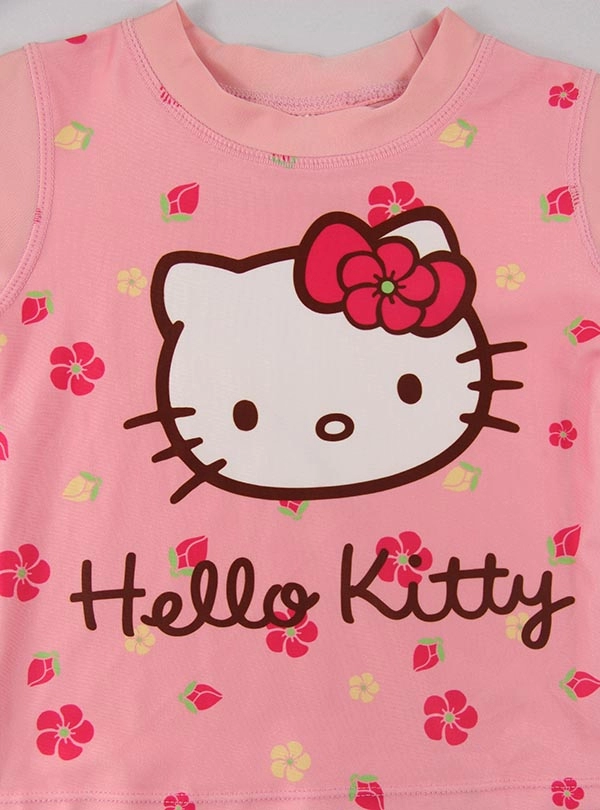 Camisetas rosadas de Hello Kitty para niñas pequeñas