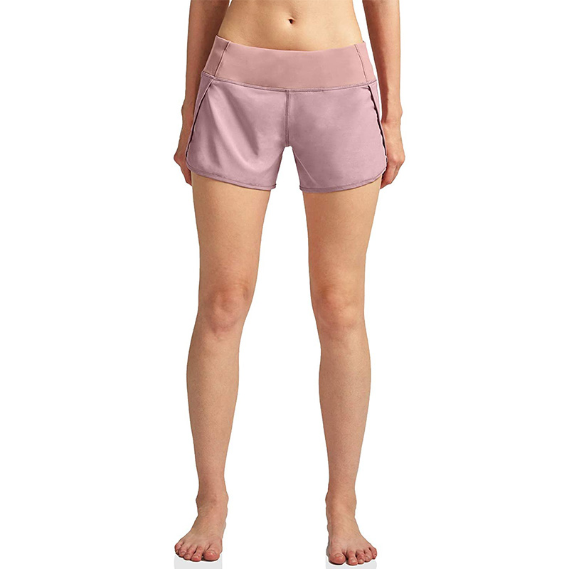 Pantalones cortos deportivos de entrenamiento para mujer con bolsillos con cremallera
