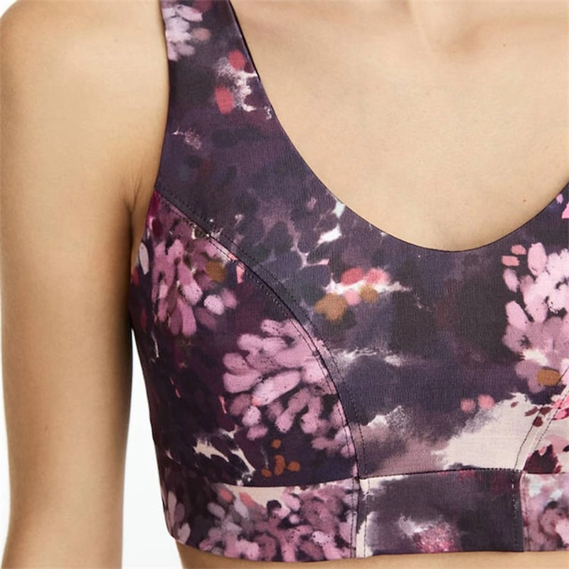 Conjunto de yoga de gimnasio para damas con estampado floral personalizado