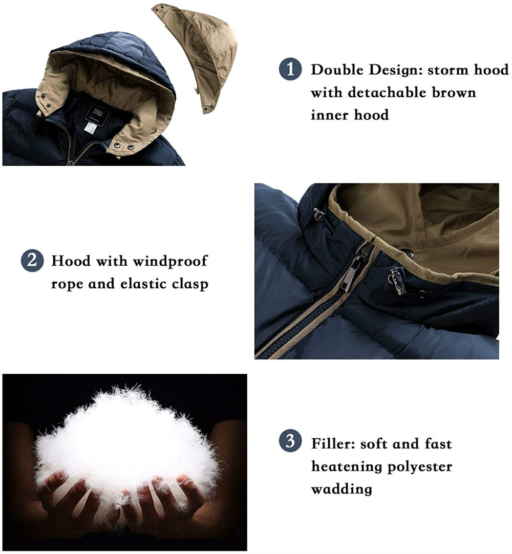 windproof hooded coat