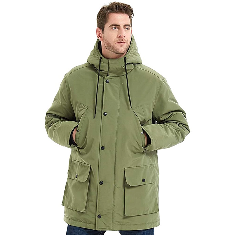 Plumífero grueso de invierno para hombre con capucha Relaxed Fit Coat