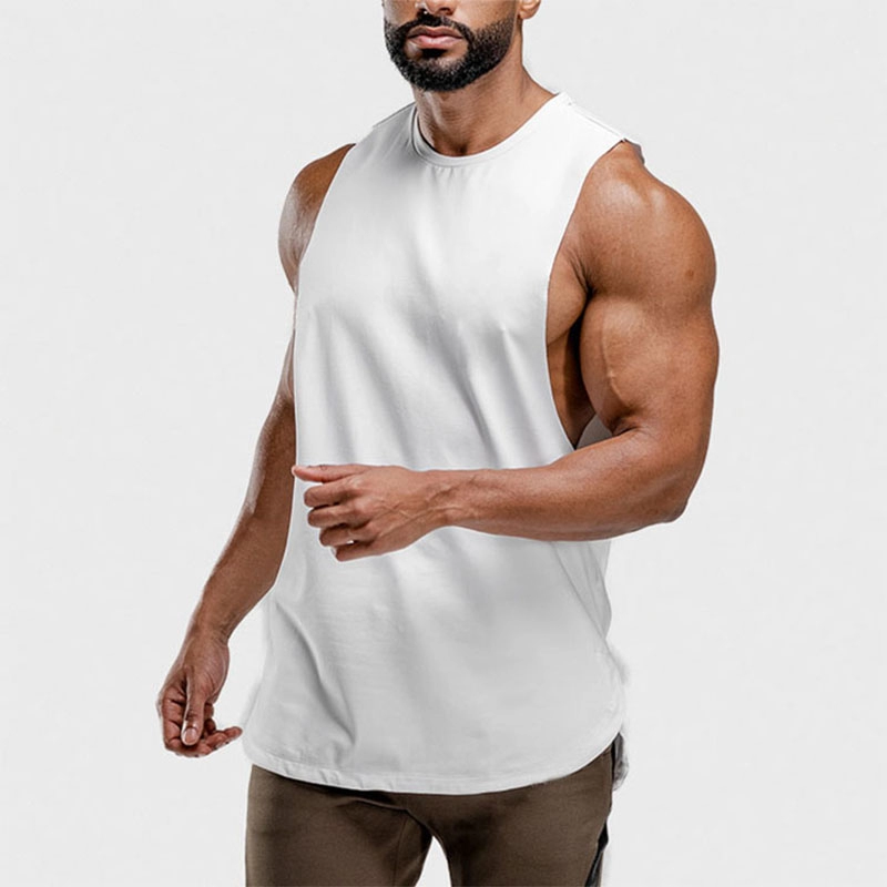 Camiseta sin mangas de gimnasio para hombres con chaleco muscular que absorbe el sudor