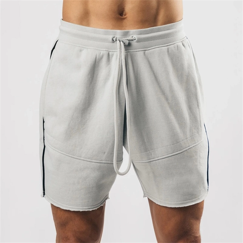 Pantalones cortos deportivos de algodón sueltos Color Block para hombre