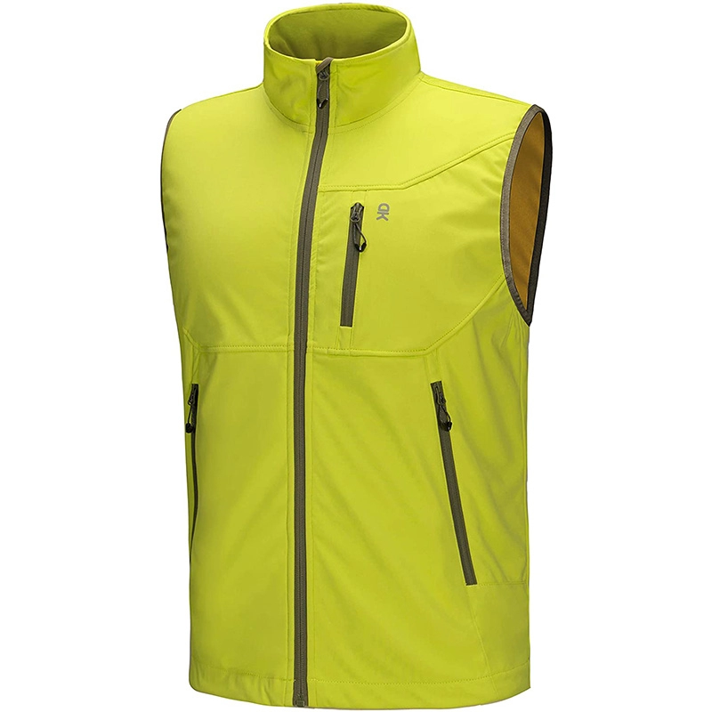 Chaleco Softshell ligero para hombre, chaqueta sin mangas a prueba de viento para viajes, senderismo, correr, golf