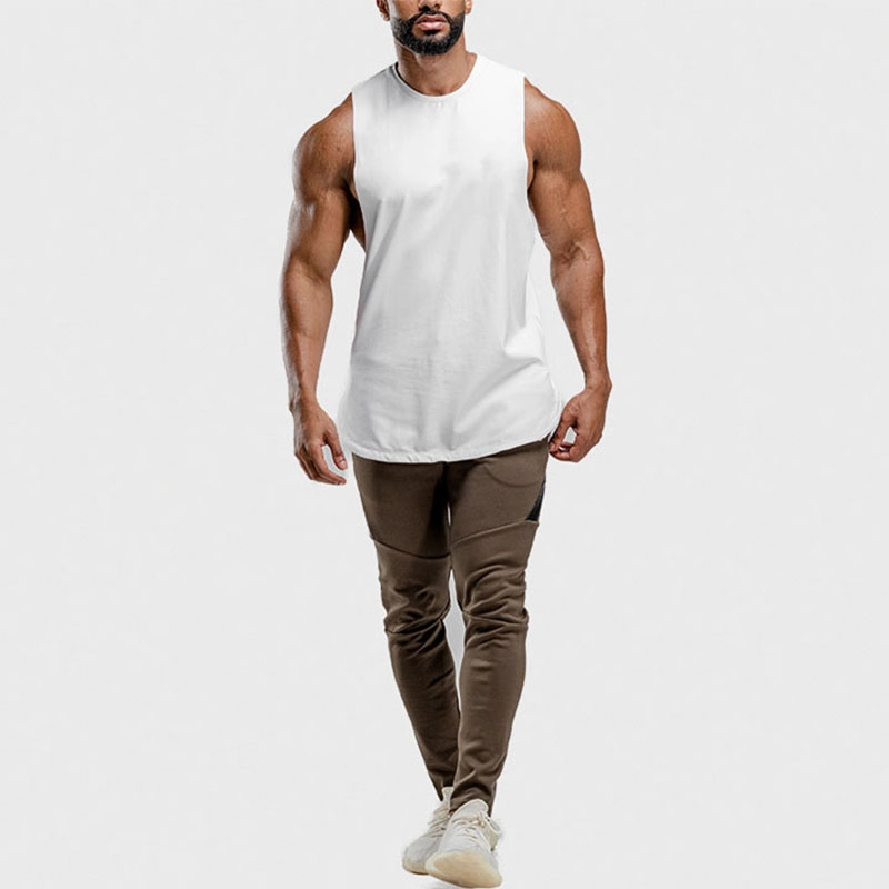 Camiseta sin mangas de gimnasio para hombres con chaleco muscular que absorbe el sudor