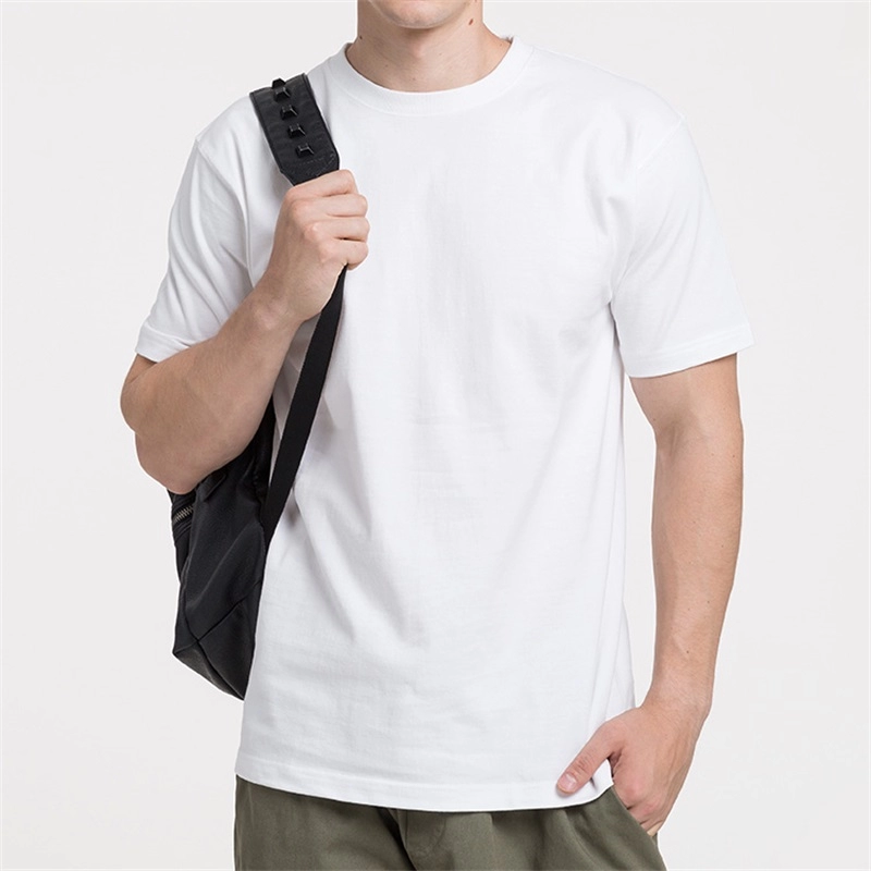 Camiseta de algodón casual de color sólido clásico para hombre