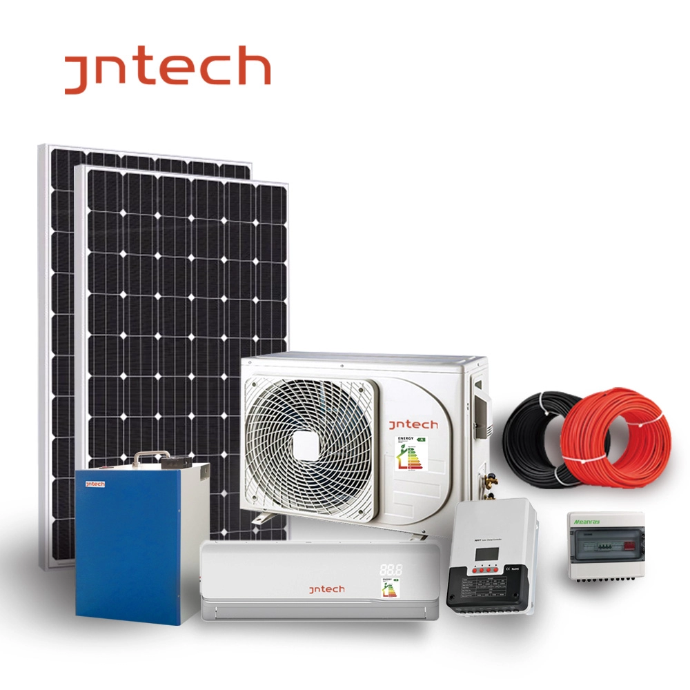 JNTECH Hybrid solar powered AC+DC fácil instalación Solar Air Conditioner