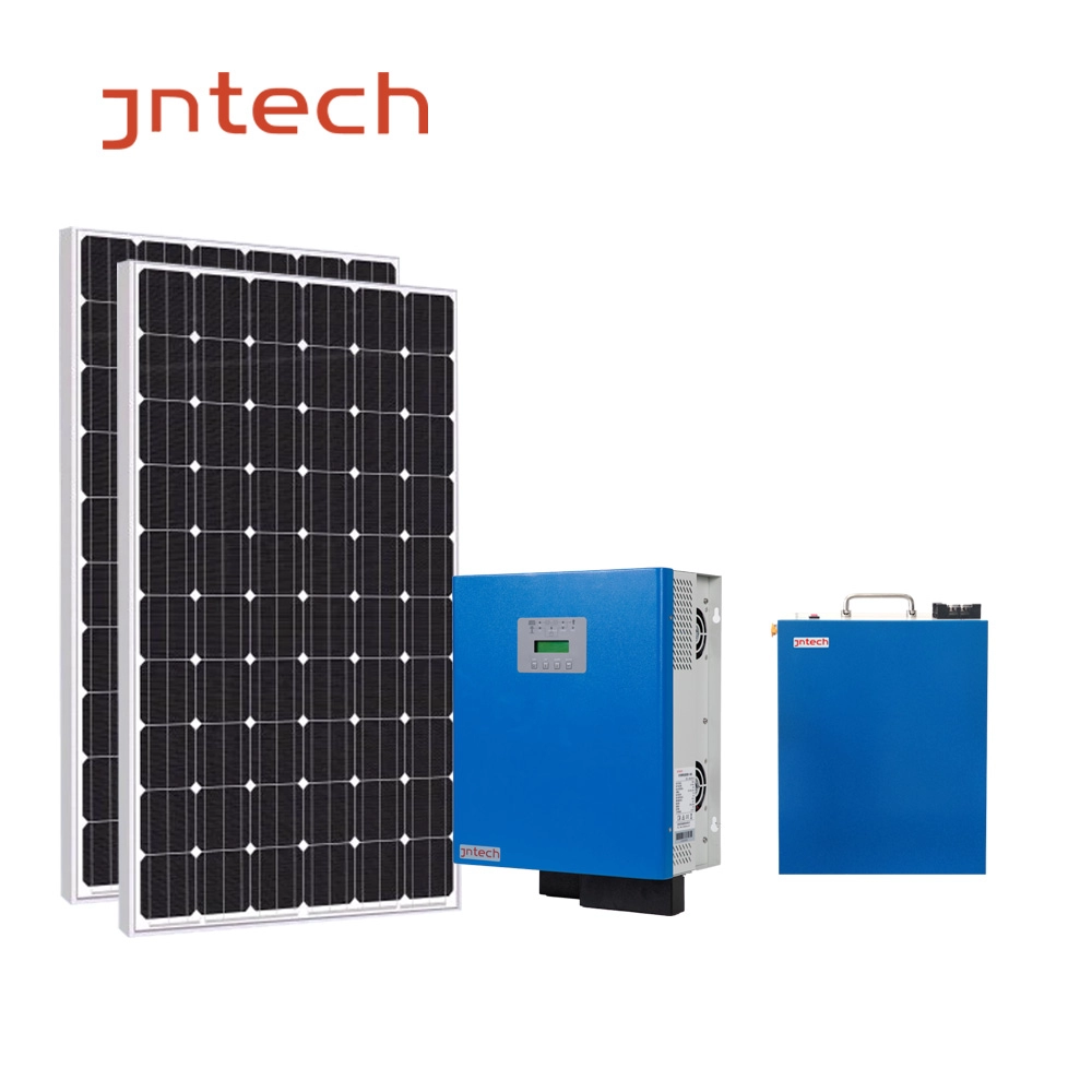 JNTECH fácil de instalar completo 5000w 5kw fuera de la red iluminación del hogar kits de energía solar precio del sistema de energía solar