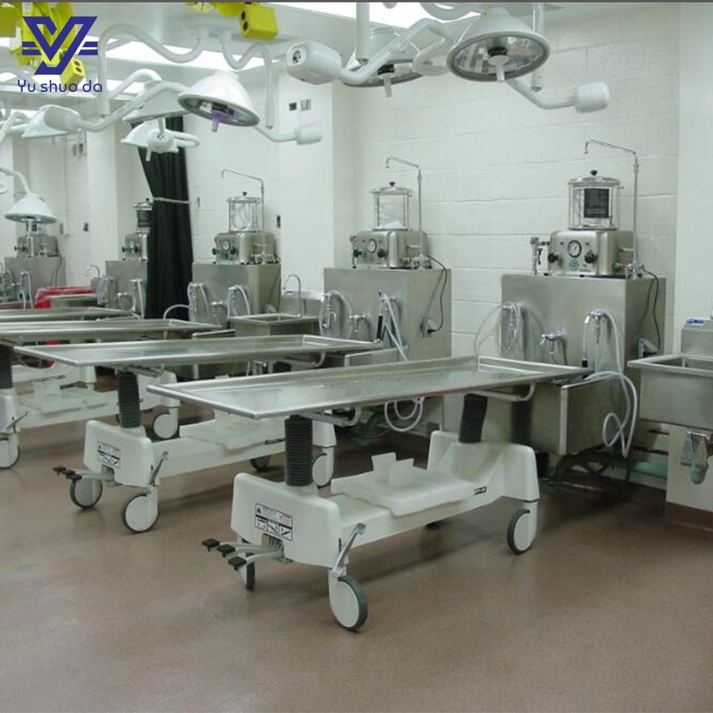 Mesa de embalsamamiento de equipo de estación de autopsia de acero inoxidable 304