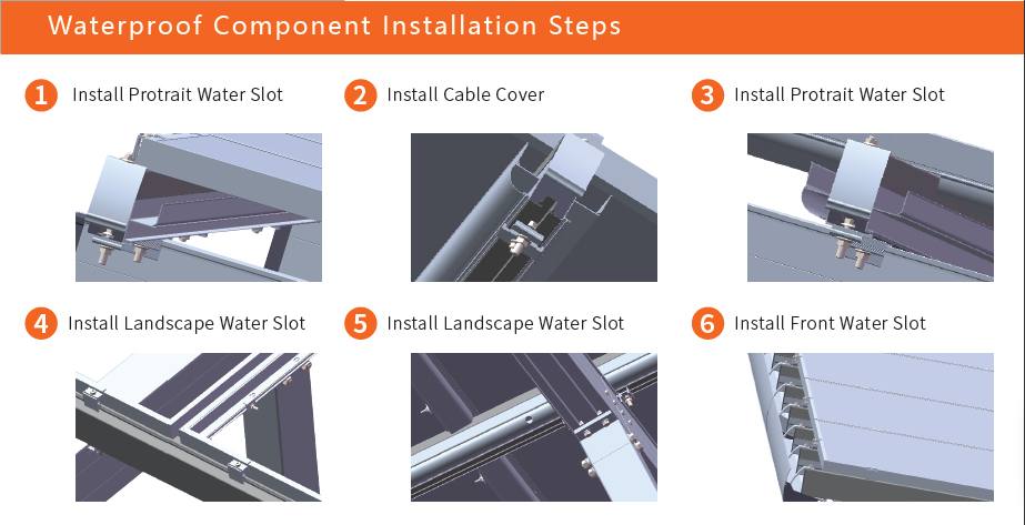 waterproff carport mount components installation