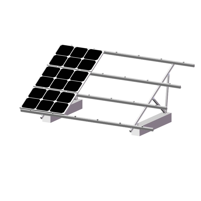 Solución de montaje de bloques de hormigón solar