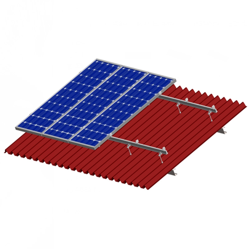 Soporte de soporte de tejas solares para sistema de panel de techo de montaje de 100KW