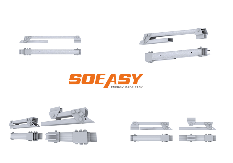 Solar flat roof structure components