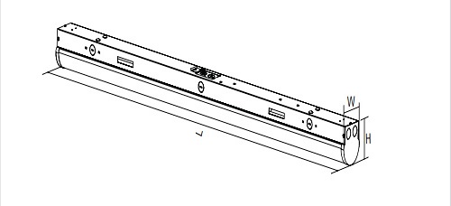 la dimensión de la tira de luz lineal