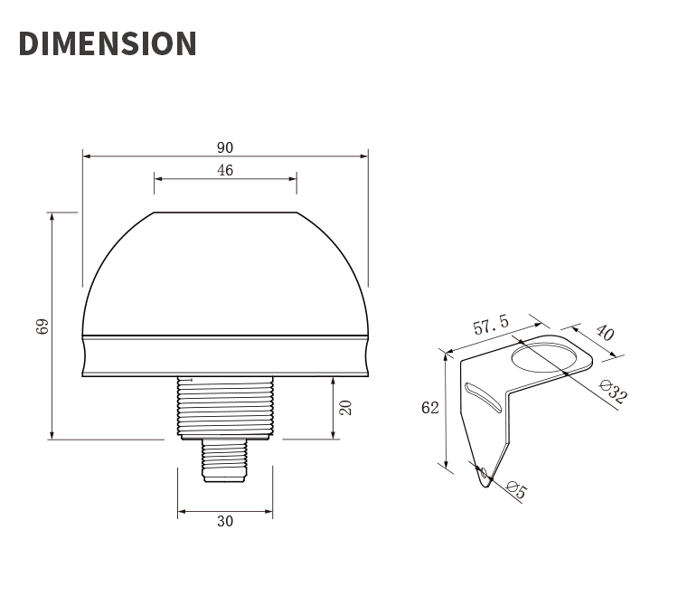 24v mini led signal light 