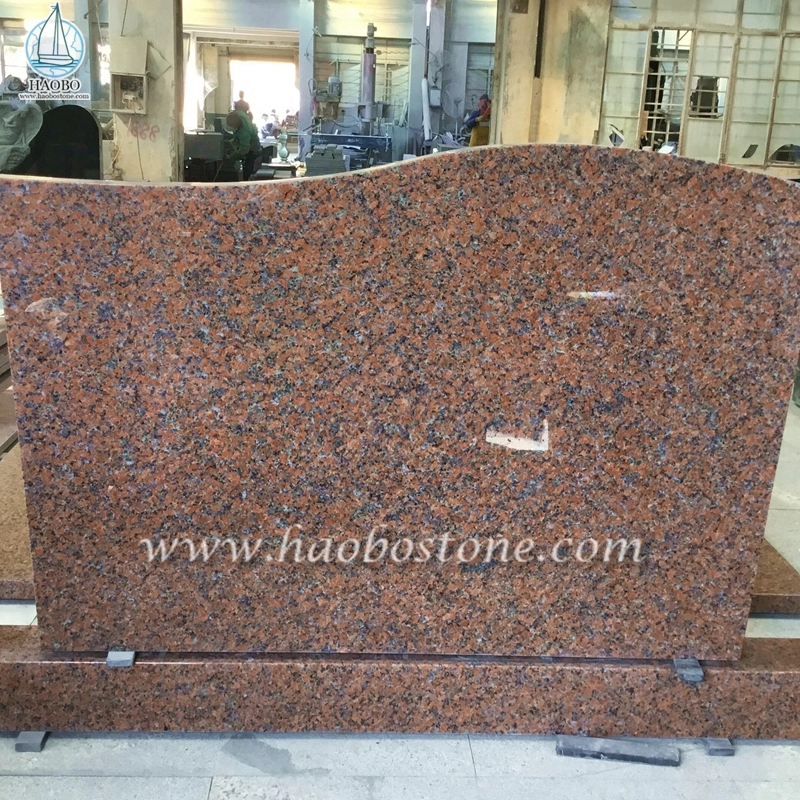 Piedra natural G562 Maple Red Granite Diseño simple Lápida