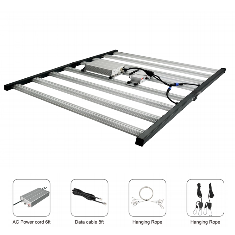 1200 W (4 * 6 pies) 10 barras de luz LED plegable para cultivo